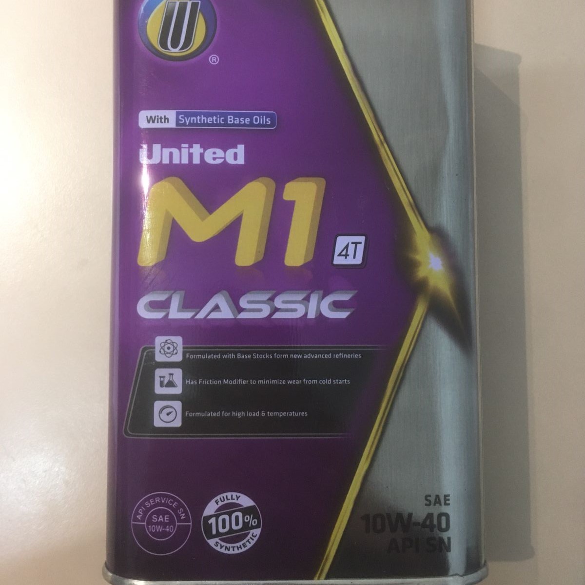United Oil Масло моторное UNITED M1 Classic 4T 10W40 1л